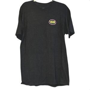 Vans Graphic Tee Dark Grey Since 1966 Back Print Skate Streetwear L Cotton